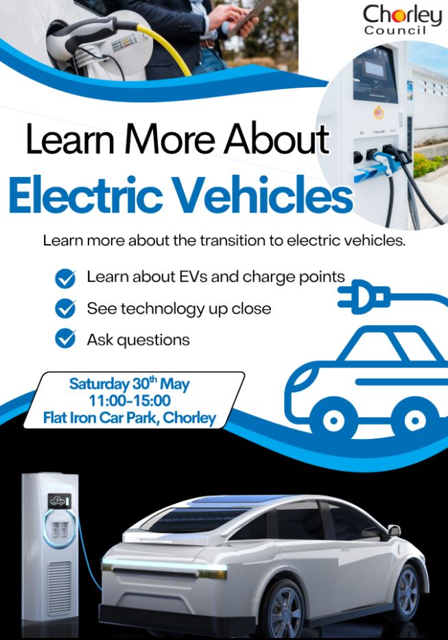 Electric vehicle community event poster